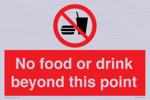 No food or drink beyond this point